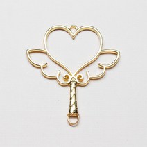 레진아트/프레임악세사리/요술봉/하트날개/금색