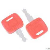존 디어 트랙터 점화 키 OEM RE183935 용 2 개, [01] 빨간