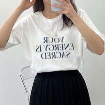 걸즈팩토리 여성용 렌트에너지 라운드 데일리 반팔티셔츠