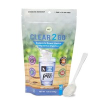 Clear 2 Go 프리바이오틱 이눌린 섬유 보충제 - 천연 설탕 및 글루텐 프리 식이 섬유 - 남성 및 여성용 장 규칙성 및 소화 건강 (이지 파우더)