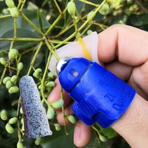 농업 농사 나물 다듬는 골무 엄지손가락 보호 마늘 까기 골무, 블루2세트]