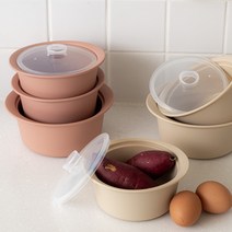 모모빈 실리콘 이유식 찜기 전자레인지 용기 멀티 찜기, 800ml, 크림 브륄레, 1개