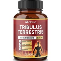 Tribulus Terrestris 90캡슐 8650mg 아슈와간다 인삼 쏘팔메토 마카 실라짓 함유 고효능 3개월분