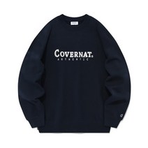 COVERNAT 커버낫 어센틱 로고 맨투맨 네이비