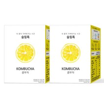 슬림톡 콤부차 레몬 15포 2박스 유산균 사과초모식초, 5g