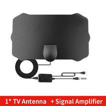 Kebidumei 안테나 TV 디지털 Antena HDTV 4k 실내 HD 고 이득 증폭 된 부스터 위성 수신기 마일 공중, 11 Antenna andAmplifier