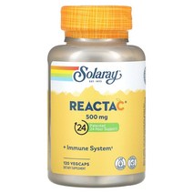 솔라레이 Reacta-C 500mg 아스코르브산 베지 캡슐 120정, 60 개 Solaray