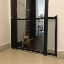 키알리 메쉬형 반려동물 강아지 고양이 안전망 안전 문 도어 가림막, 제품선택, 블랙 185x80cm