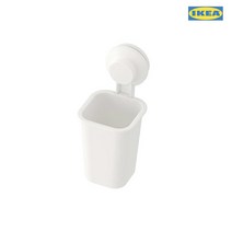 이케아 TISKEN 흡착식칫솔꽂이 화이트 50381295, 1개