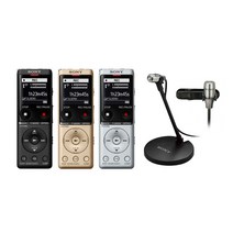 소니 MP3라디오 보이스레코더 스테레오 핀마이크세트 ICD-UX570녹음기 ECM-PC60, (블랙)ICD-UX570+ECM-PC60