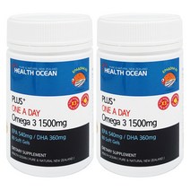헬스오션 플러스 원어데이 오메가3 1500mg 80캡슐 2통