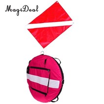 스노쿨링 스킨스쿠버스쿠버 다이빙 스피어피싱 스노클링 프리다이버용 높은 가시성 부표 다운 플래그, 04 Pink