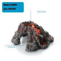 구피 악세사리 금붕어 부화통 물고기 탱크 장식 조경 수지 rockery 수족관 시뮬레이션 화산을 설치할 수 있습니다 산소 펌프 홈 공예 장식품, 01