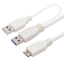 USB3.0 WD 도시바 삼성 씨게이트 외장하드 2TB 4TB 연결케이블 Y형 보조전원잭, 1m