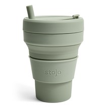 스토조 접이식 포켓 텀블러 24oz 710ml 7종 (스타벅스 벤티 용량보다 큰 사이즈) Stojo, 세이지