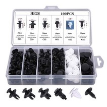 6 크기 100pcs 자동차 패스너 키트 클립 볼트