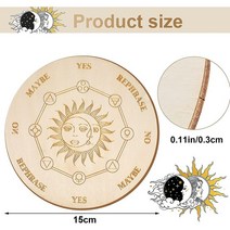 나무 점술 진자 게임 보드 달 별 에너지 조각 플레이트 치유 명상 제단 장식품, 15cm Green