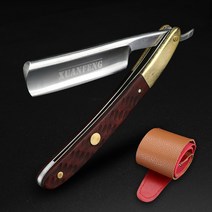 Xuanfeng 전통 클래식 면도기 이발소 면도칼 일자 면도 1개, 혈액백단구리머리면도칼+칼천손으로갈기