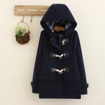 Makone 여자떡볶이코트 상큼 보통길이 후드 모직물 코트 학생 미지물외투 여성 겨울옷 일본스타일