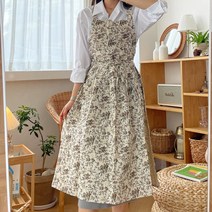 빈티지 가든 방수 앞치마 신혼 카페 꽃집 집들이 네일샵, 베이지, 1개