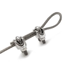 와이어로프 와이어클립 스텐 클램프 U유볼트 SUS서스 고정 연결 체결 부속, 국산 스텐와이어(7X19) 9.53mm 10M, 1개