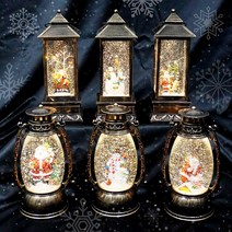 아트 오르골 랜턴 / 키즈맘아트 크리스마스 트리 장식 뮤직박스 오르골랜턴 감성 불타는 불멍 무드등 벽난로 조명 캠핑 스노우볼 앤틱 빈티지 LED 워터볼 인테리어 집콕 선물, 사각 눈사람 친구들