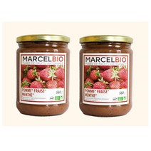 MARCEL BIO 마르셀 바이오 애플 사과 스트로베리 딸기 민트 믹스 콤포트 퓨레 apple strawberry 560g 2개, 1세트
