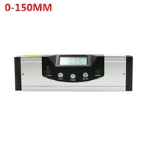 레이저 측정기 레벨기 150mm 200mm 공구 디지털 레벨 스피릿 측정 각도기 자석 경사계, 0-150mm, 0-150mm