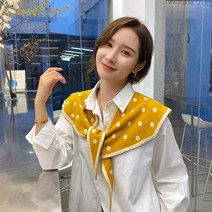 니트 어깨 숄 가디건 여성 숏 머플러 체크 목도리 스카프 피크닉 이중 린넨 여름 캐시미어색상