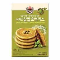 CJ 수제호떡 대표간식 쫄깃함 녹차맛 찹쌀호떡믹스 400 g 아이간식, 6개