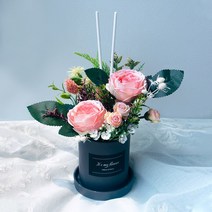 센터피스 디퓨저 개업 승진 축하 선물 돈들어오는 화분 해바라기 블루 장미 실내 방향제, 라일락, 핑크장미