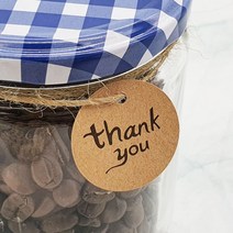 크라프트 땡큐 택 100p 종이택 포장택 마끈 라벨 상품택, 상세페이지 참조, 상세페이지 참조