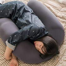껴안는 베개 유자베개 U자형 바디필로우 국산, 아이보리