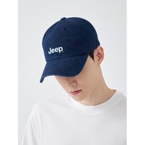 [Jeep]지프 남여공용 로고자수 데님 모자 군모 볼캡(JN2GCU022)