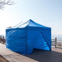 노상 포장마차 방수 테라스 캐노피 천막 쉼터 접이식 차광막 바람막이 옥상, 베이지 민자풀세트, 32mm스틸골조 3X3