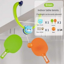 테니스연습기 행잉 탁구 트레이너 2 라켓 & 7 연습 볼 테이블 홈 셀프 세트 실내, 06 Green 14 balls