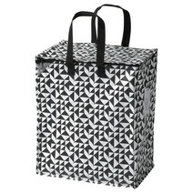 이케아 크날라 가방 47L 블랙화이트 40x25x47cm 폴리프로필렌100%, 1개, 이미지참조