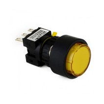 1A1B 푸쉬락 전원 스위치 12V DC 필라멘트 램프 돌출형 ON-ON 16mm KBL161AT-2C1, 오렌지 [KBL161M-2CO1]