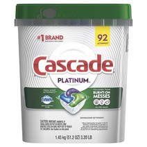 Cascade 캐스케이드 플래티넘 액션 팩 식기세척기 세제 프레쉬 92개입 Platinum ActionPacs Dishwasher Detergent Fresh