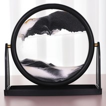 [EMK] EZ리빙 360도 회전형 3D샌드아트 액자 인테리어소품, 블랙