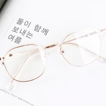 더브릴레 남여 공용 하금테 다각 안경테