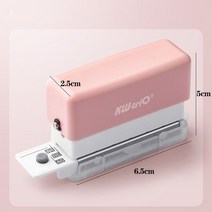 가정용제본기 사무용 코일링 제본기계 미니 6 홀 펀칭기 DIY 책 페이지 스티처 종이 바인딩 펀치 플래너 느슨한 잎 구멍 펀처 사무실 문구, 2.Pink