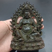 부처님 불교악세사리 석가모니상 불상 석불 골동품 청동 부처 동상 책상 장식 홈 장식 공예 액세서리 금속 중국 부의 신 조각 빈티지 장식, 부처님 동상