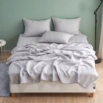 트윙클 3중직 풍기인견 스프레드 베개세트 SS, 색상:블루