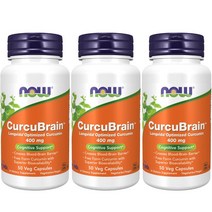 나우푸드 커큐브레인 400mg 베지 캡슐, 50개입, 3개, 50정