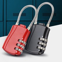와이어자물쇠 번호열쇠 미니 다이얼 자물통 수리 서랍, 상품선택, 블랙