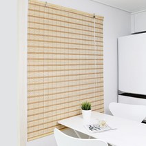 [라탄창문발] 리시 롤스크린 자연산 대나무 자동문발 창문발 대 150x170