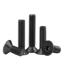 M2 블랙 50개 육각 홀 붙이 접시 머리 나사 DIN7991 탄소강 육각 소켓 볼트, M2 (50pcs), 3mm
