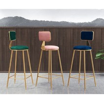 바체어 벨벳 바텐 높은 아일랜드, 18.골드 풋 파우더 패드(45 하이)