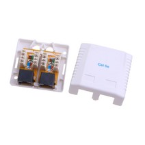 RJ45 정션 박스 Cat5e 8P8C 커넥터 2 포트 암-암 데스크탑 연장 케이블 드롭 쉬핑